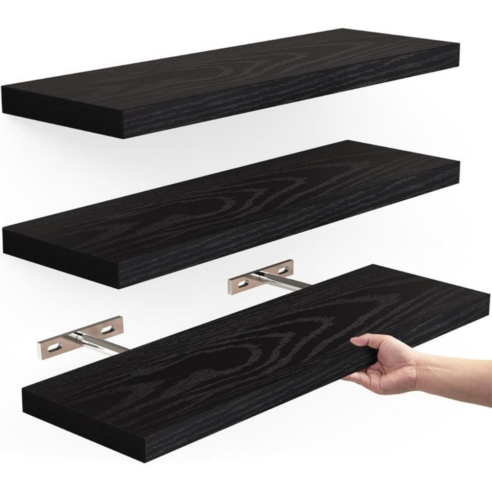 Wooden Hanging Storage Rack Du - Shelf Bracket Pair recension och pris
