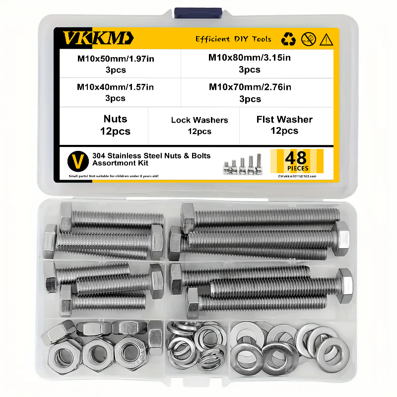 VKKM 48Pcs M10 Hex Head Bolts  - Restoration Hardware Furniture Outdoor recension och pris
