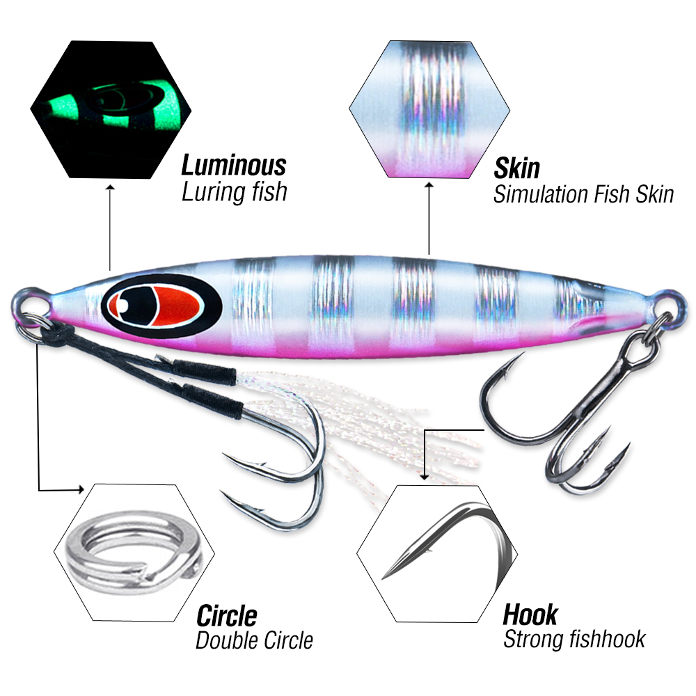 5Pcs Luminous Fishing Jig 10g- - Furniture Hardware Jig recension och pris