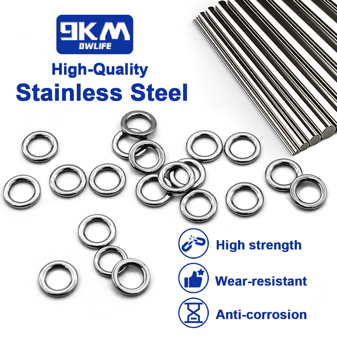 9KM Solid Ring Fishing 50pcs S - Furniture Hardware Jig recension och pris