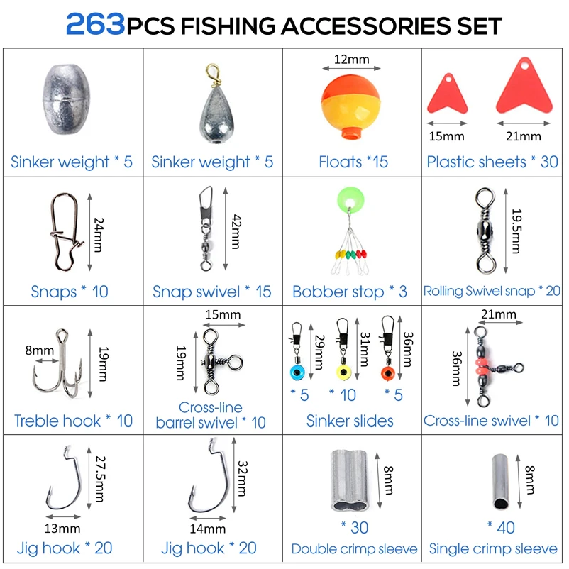 263pcs Outdoor Fishing Accesso - Furniture Hardware Jig recension och pris