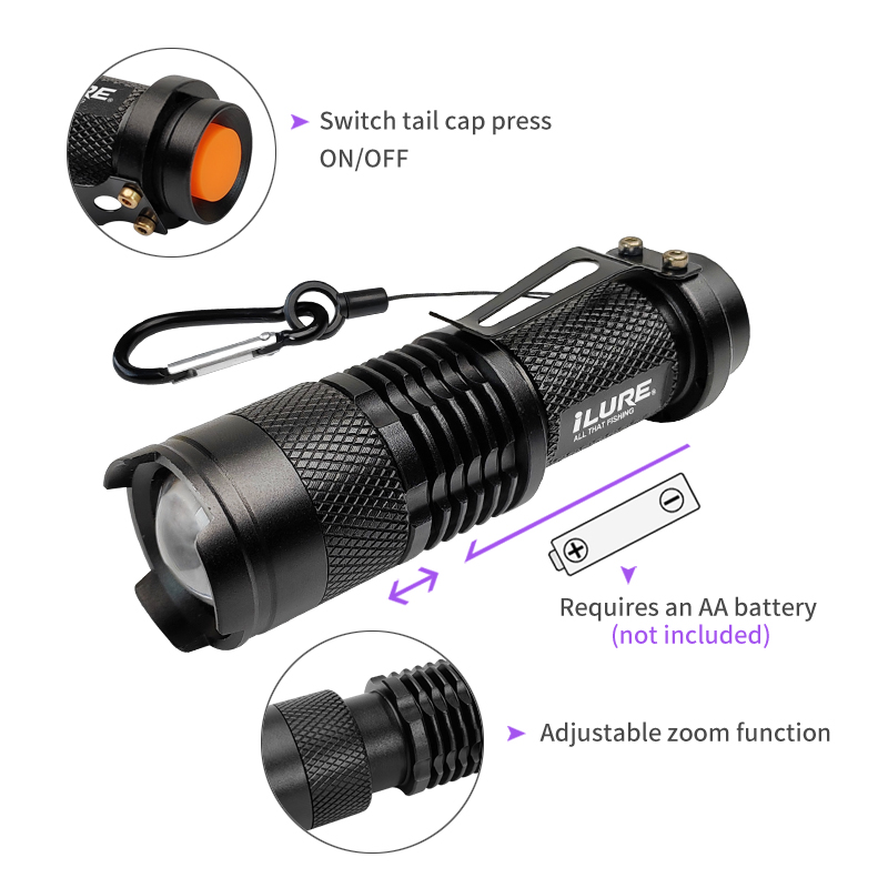 Mini UV Flashlight 395nm Ultra - Furniture Hardware Jig recension och pris