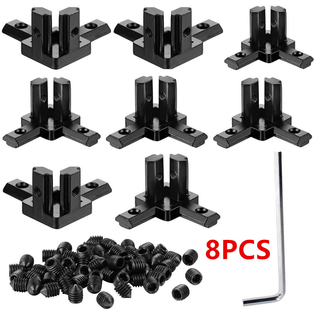 8Pcs Aluminum Profile 90 Degre - Joint Connector Bracket recension och pris