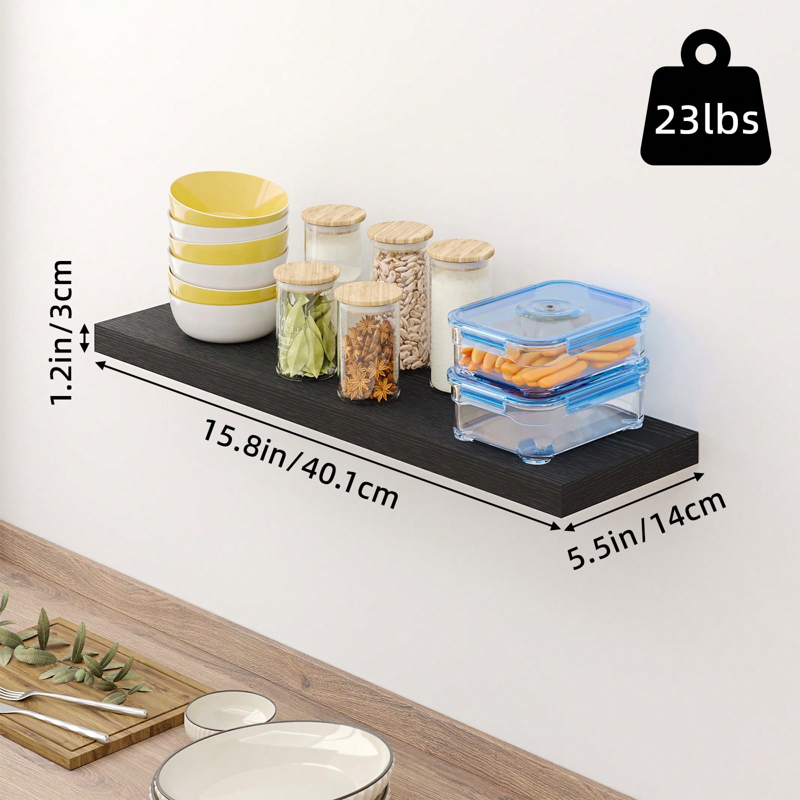 4 Pack Floating Shelves Modern - Shelf Bracket Pair recension och pris